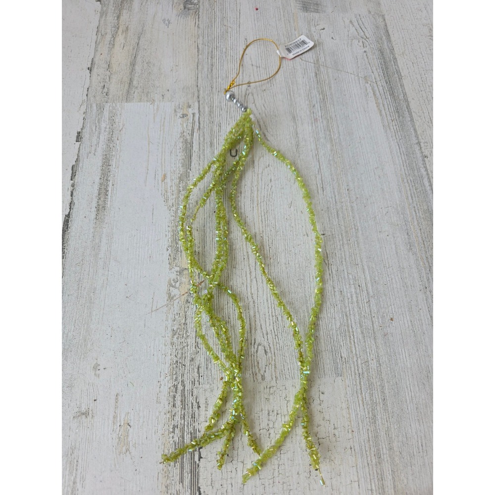 Beaded‎ green ornament tassel string rain unique pastel Xmas tree